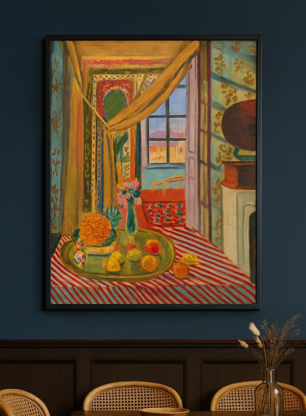 “Interior with a Phonograph” - Vintage Art Print