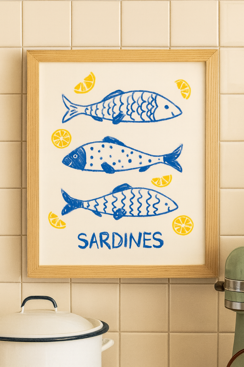 “Sardine Trio” - Kitchen Art Print