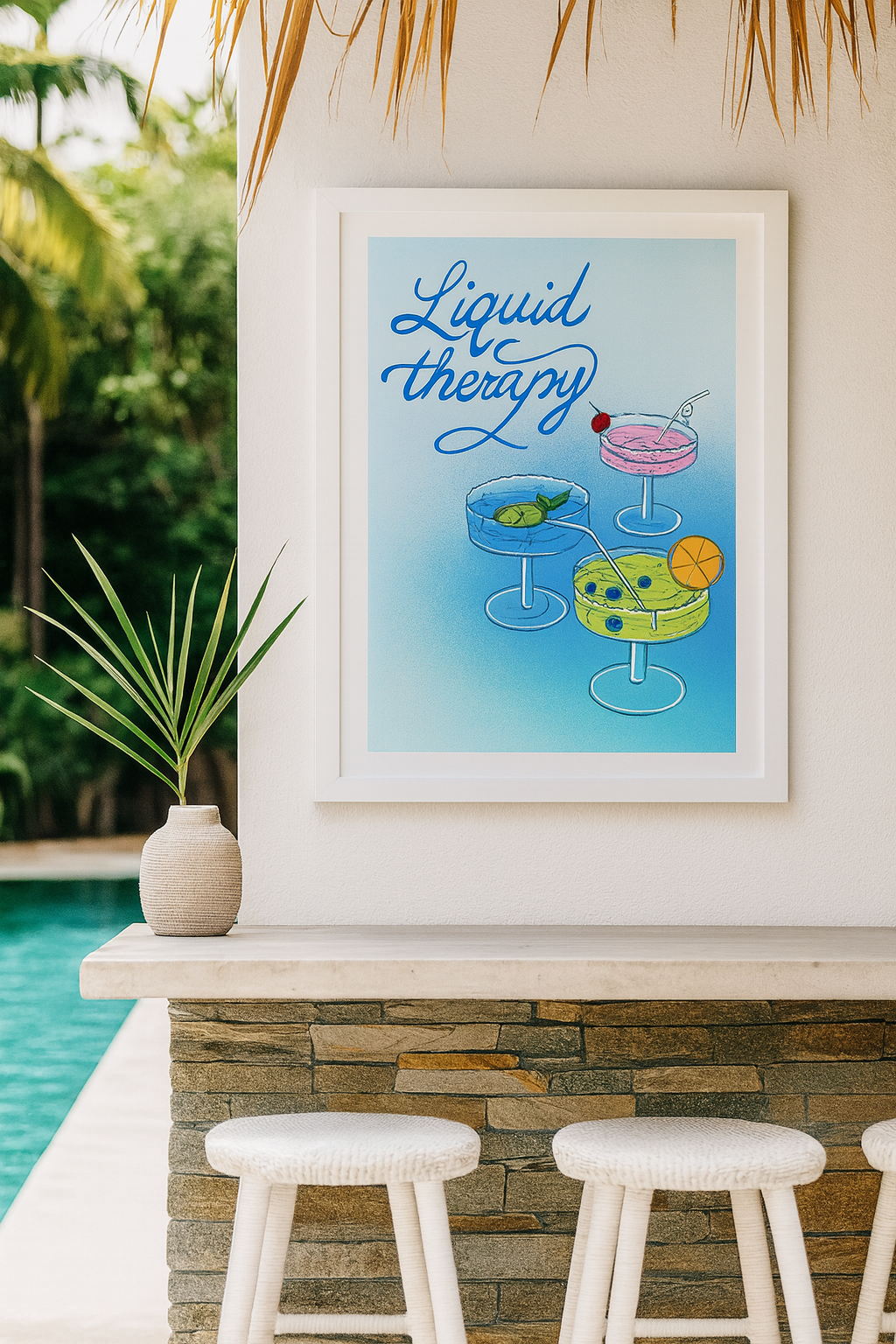 Liquid Therapy – Coastal Cocktail Art Print