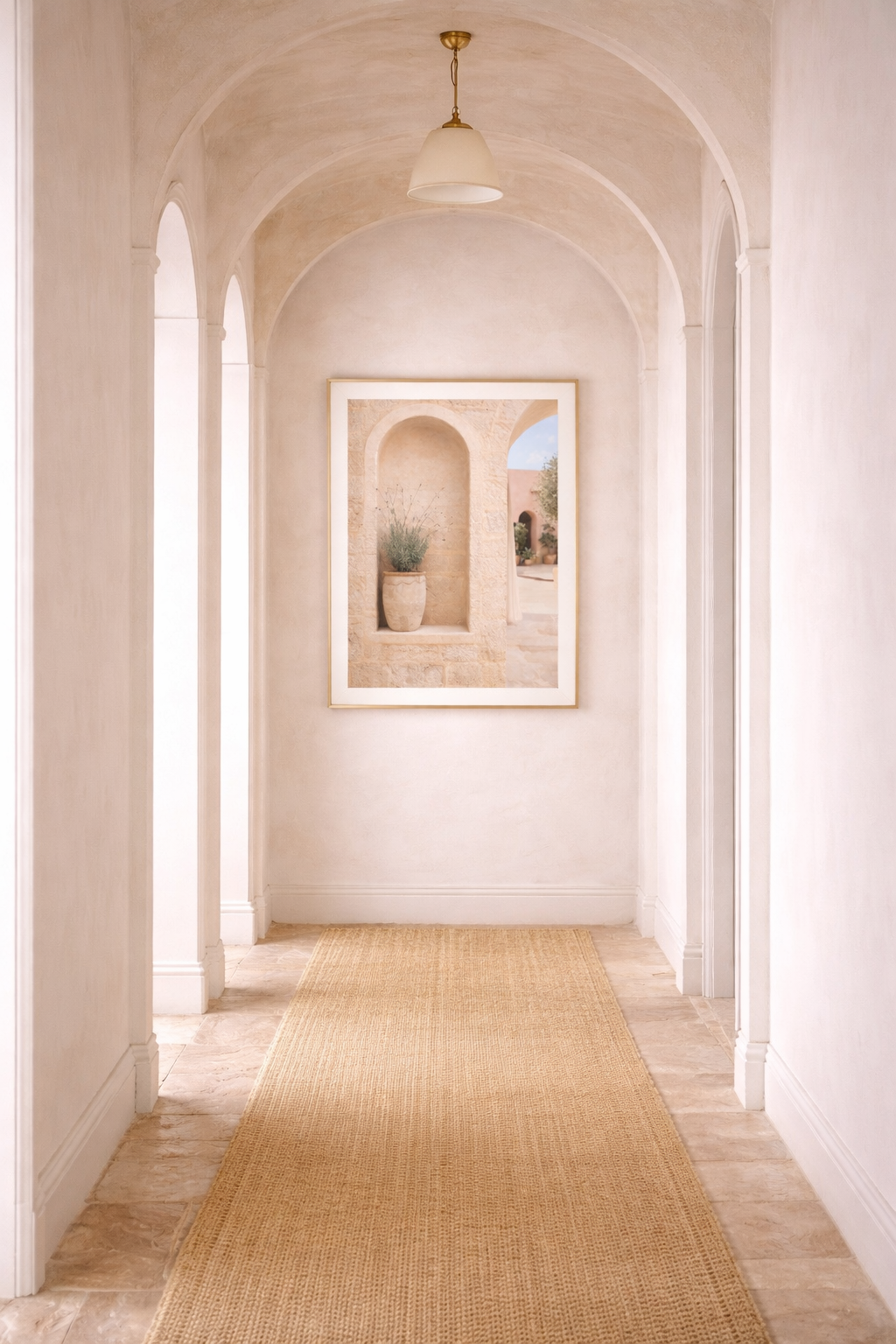 “Sunlit Alcove” — Mediterranean Architectural Art Print