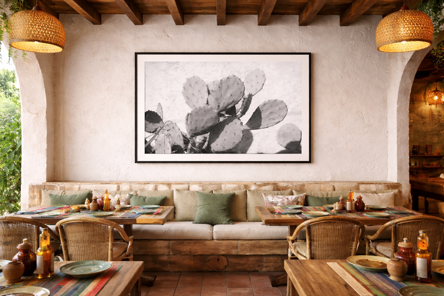 “Desert Stillness” - Cactus Wall Art