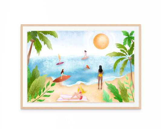 “Coastal Daydream” — Beach Scene Fine Art Print