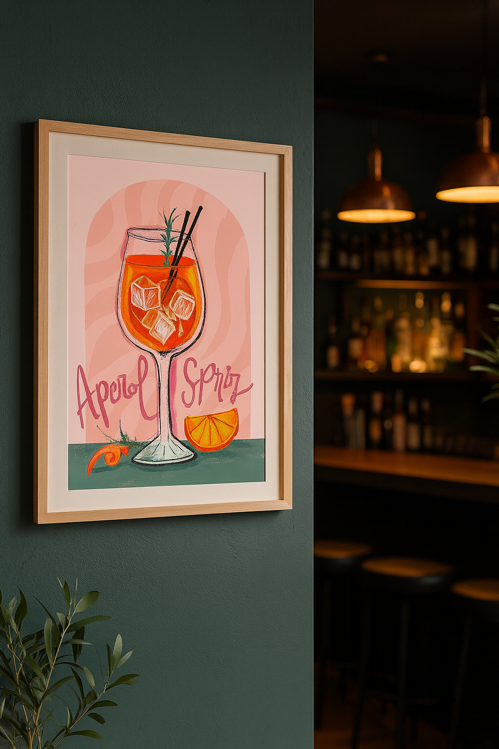 “Aperol Spritz” — Vibrant Cocktail Art Print