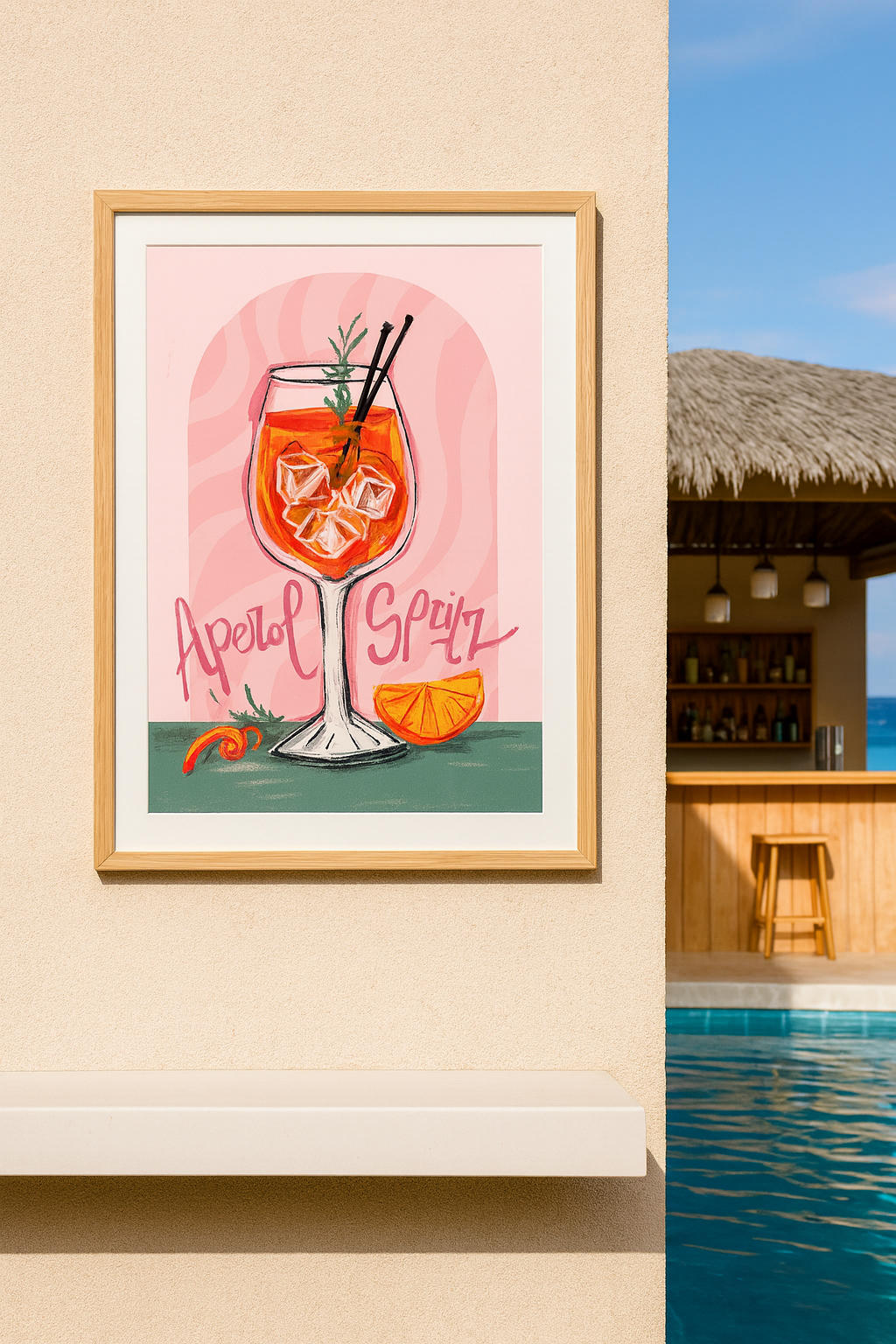 “Aperol Spritz” — Vibrant Cocktail Art Print