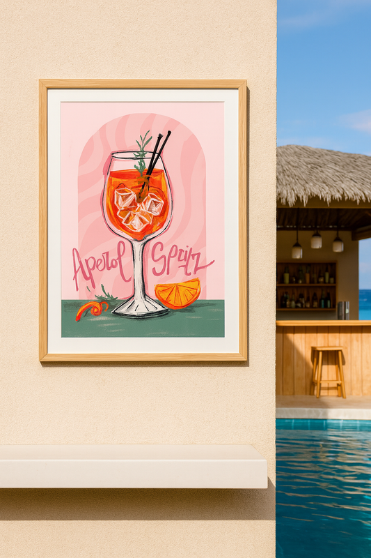 “Aperol Spritz” — Vibrant Cocktail Art Print