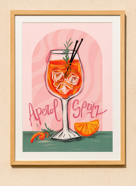 “Aperol Spritz” — Vibrant Cocktail Art Print