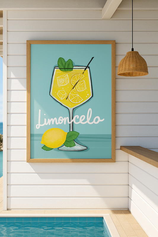 “Limoncello” — Vibrant Cocktail Art Print