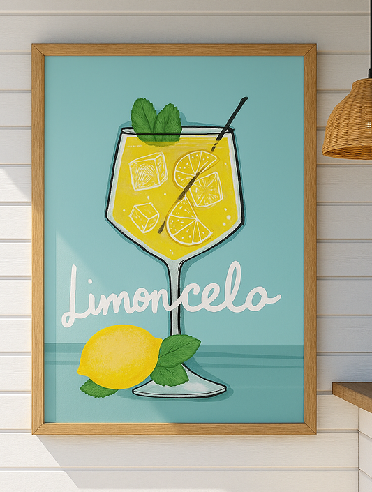 “Limoncello” — Vibrant Cocktail Art Print