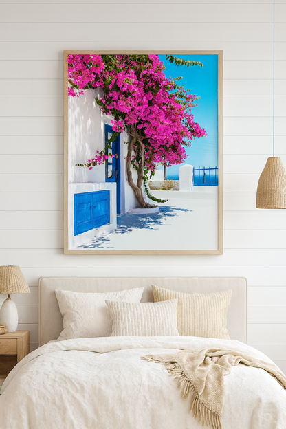 “Bougainvillea Bloom” — Mediterranean Wall Art Print