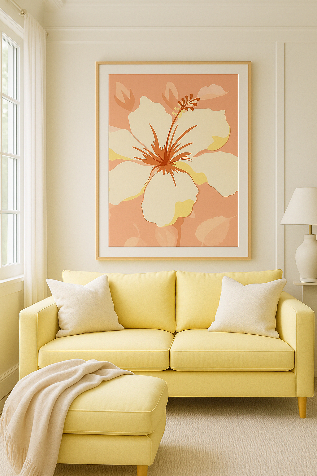 “Hibiscus Bloom” — Tropical Floral Art Print