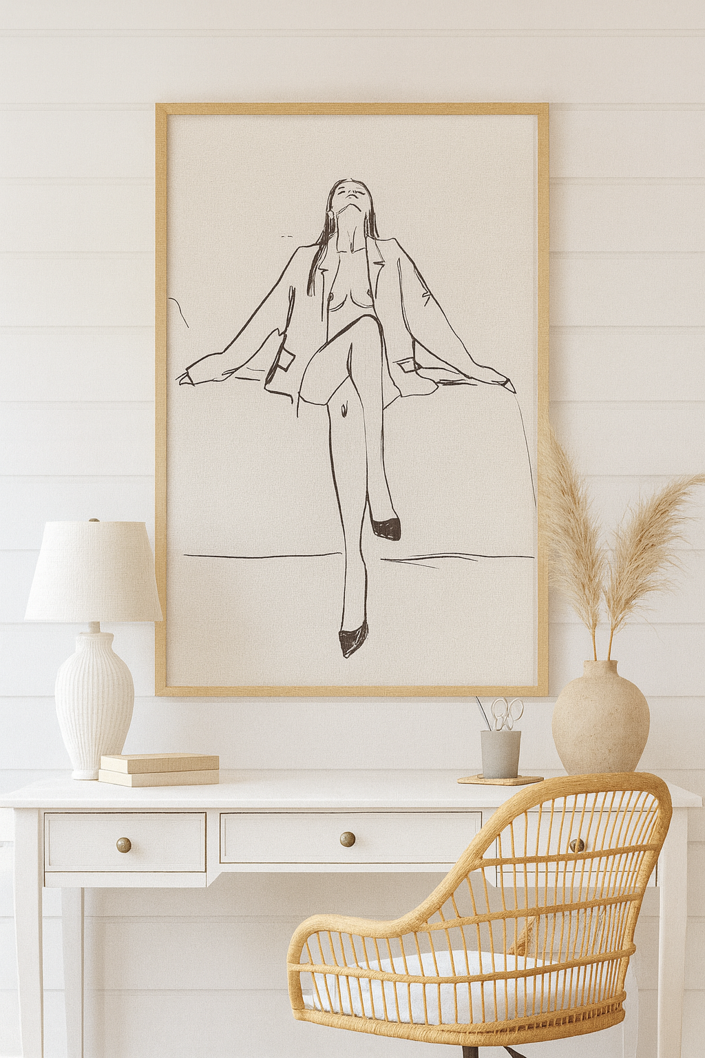 “Boss babe” - Fine line art print