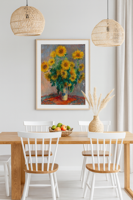 “Sunflowers in Vase” - Vintage Art Series