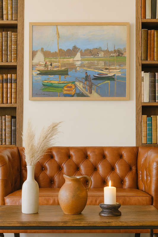 “Boats on the Seine” - Vintage Art Print