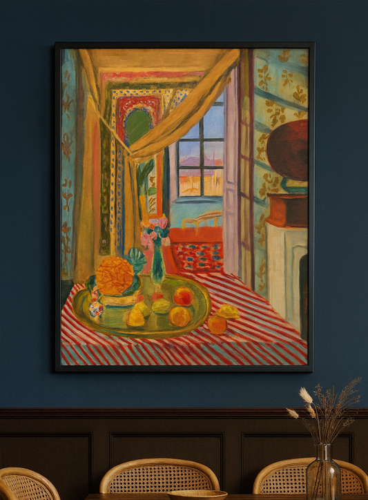 “Interior with a Phonograph” - Vintage Art Print