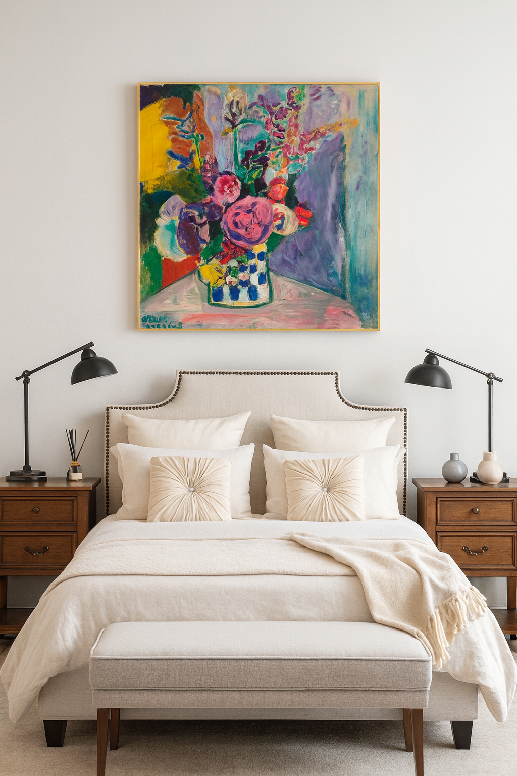 “Still Life with Bouquet” - Vintage Art Print