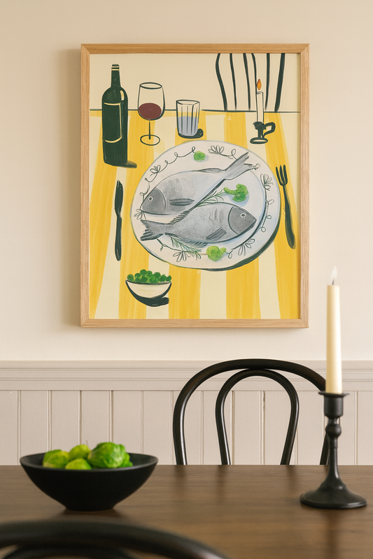 “Dinner for Two” - Kitchen Art Print