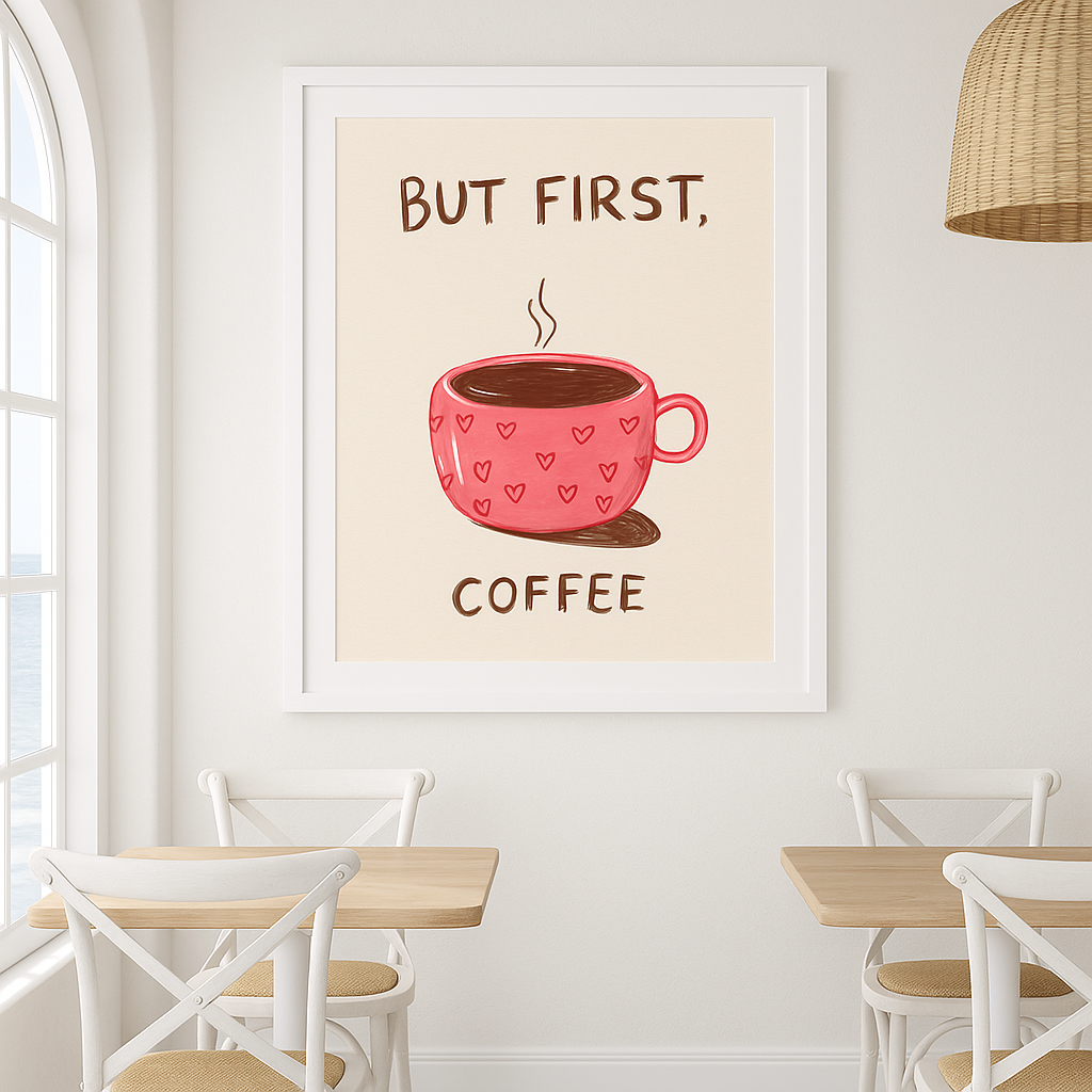 “But First, Coffee” - Kitchen Art Series