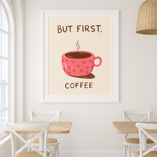 “But First, Coffee” - Kitchen Art Series