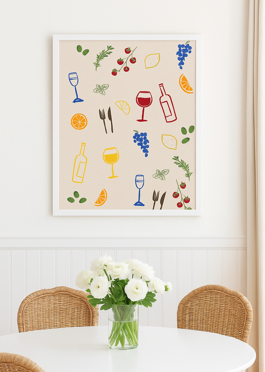 “Aperitivo” - Mediterranean Kitchen Art Print