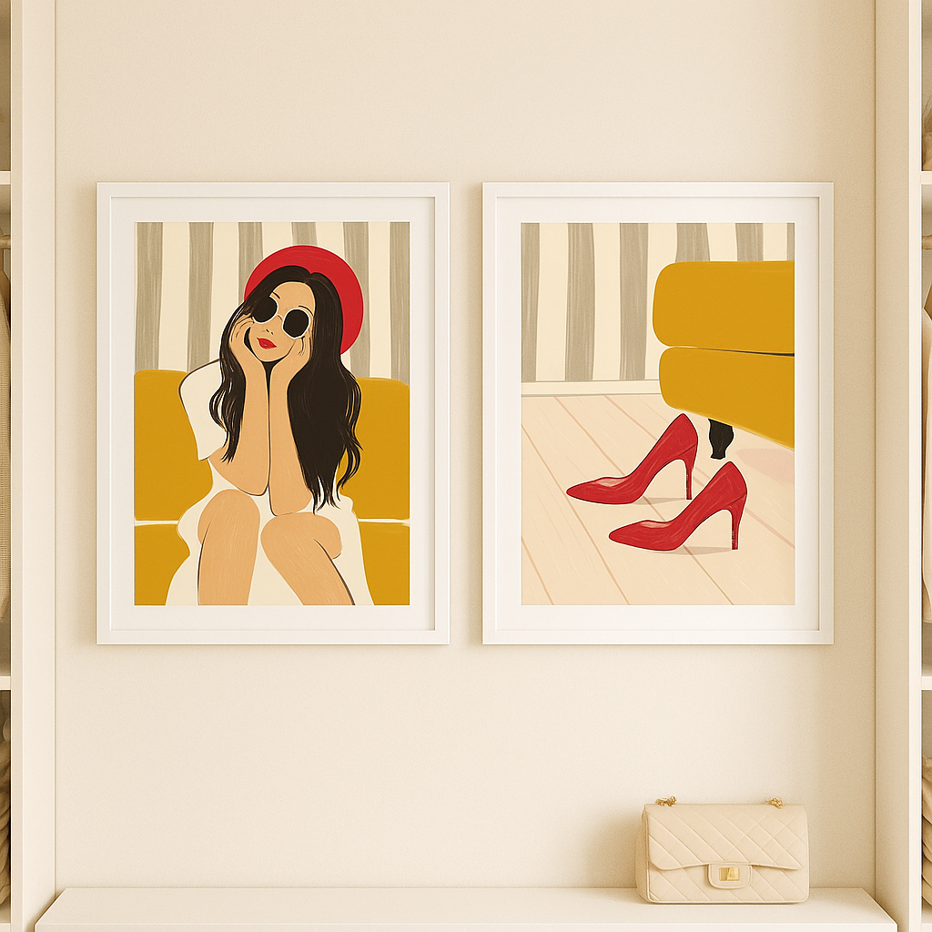 Red Hat & Heels – Fashion Art Set