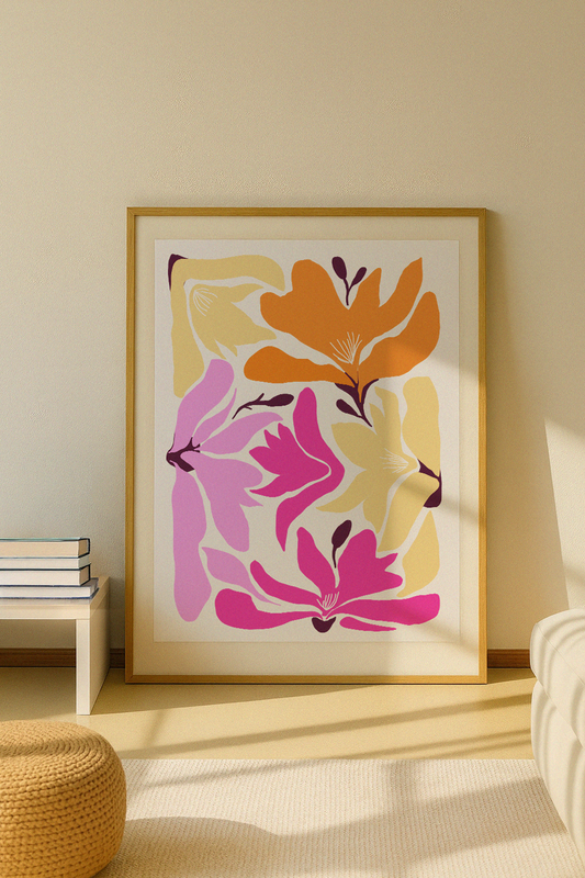 “Bloom Reverie” – Modern Floral Art Print